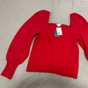 H&M puff sleeve sweater